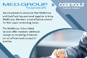 MediGroup Specialty GPO and CodeToolz Contract Analyzer Partnership