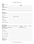 Homeopathic Intake Form – CodeToolz Managed Care Contract Services